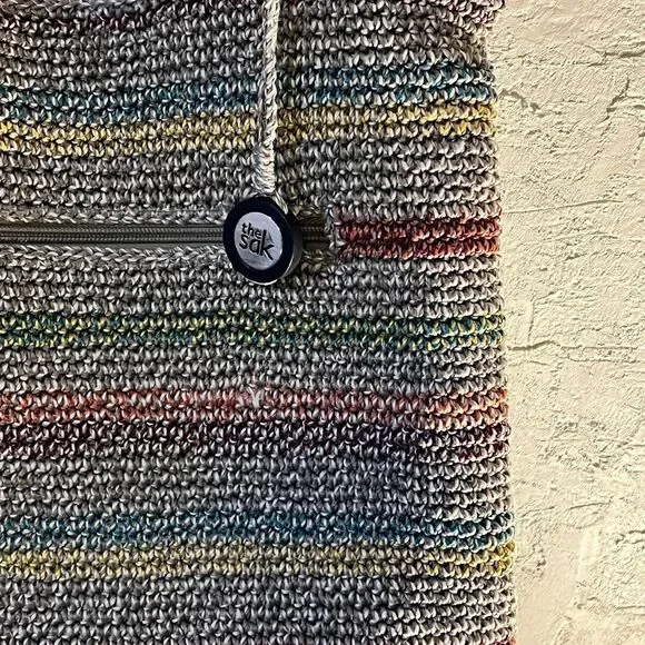 The SAK handbag with stripes— khaki and colored stripes. Carried 1 time!! - Picture 8 of 12